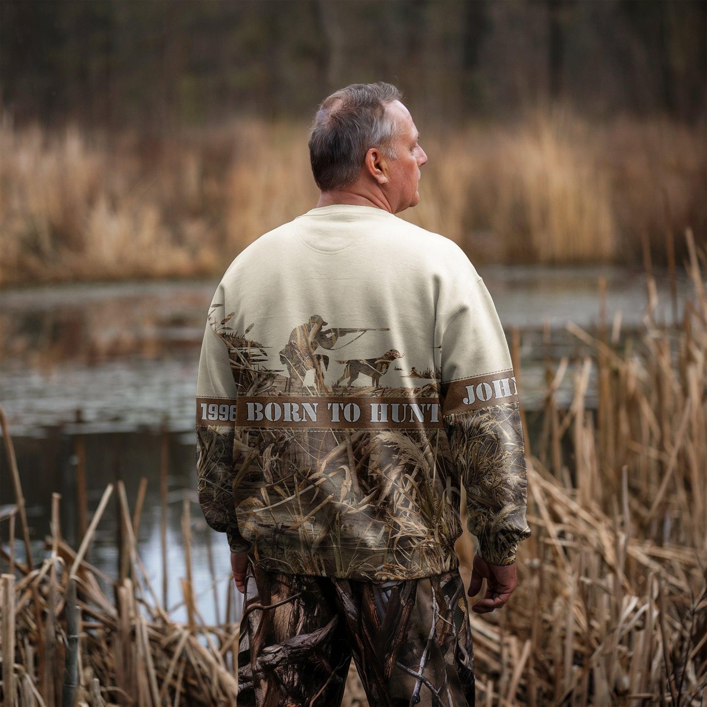 Custom Duck Hunting Camo Sweatshirt - Personalized Outdoor Gear - The Deerly