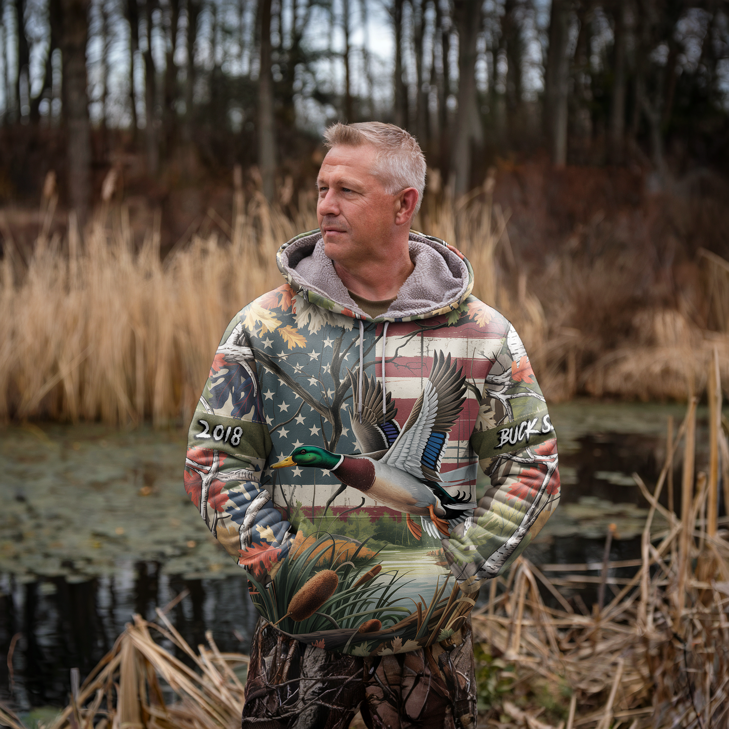 American Mallard Patriot Personalized Hoodie