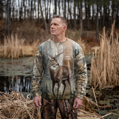 Majestic Buck Hunter Sweatshirt - Forest Collection - The Deerly