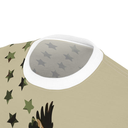 Camo Duck Flag Personalized Unisex Cut & Sew Tee