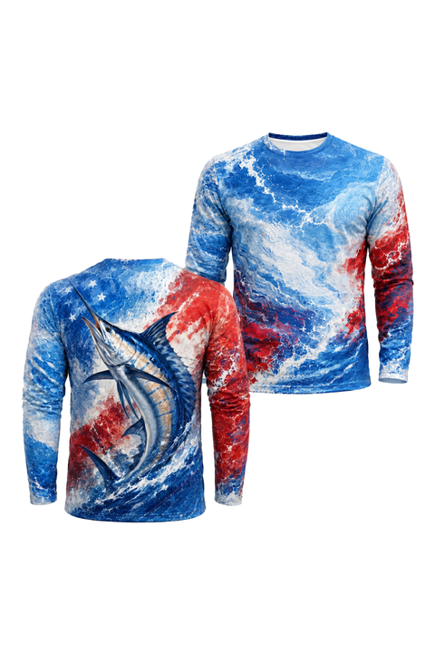 250th Anniversary Performance Fishing Long Sleeve - Freedom Strike Marlin 🇺🇸 - AOF131