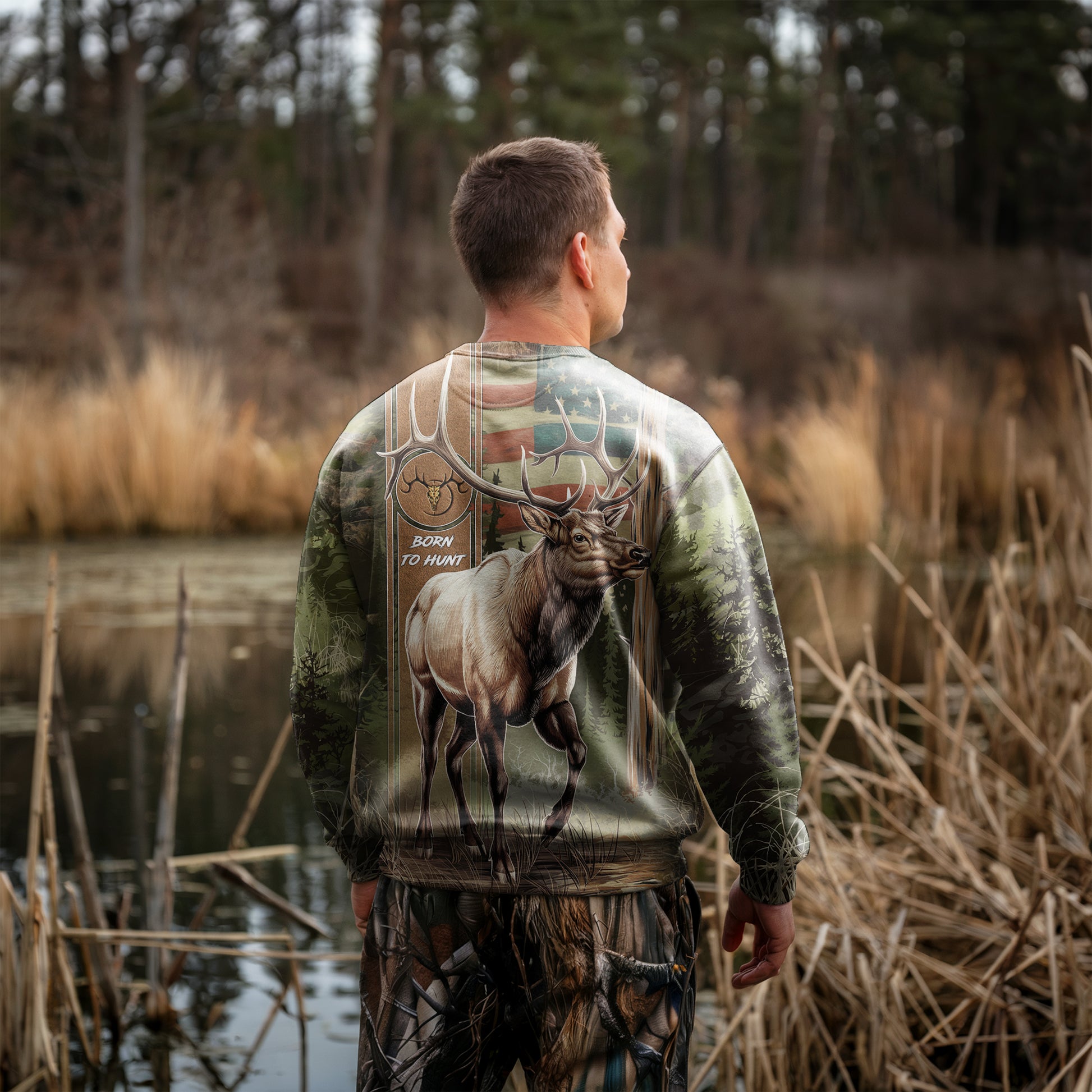 Born to Hunt Elk Sweatshirt - Wilderness Edition - The Deerly