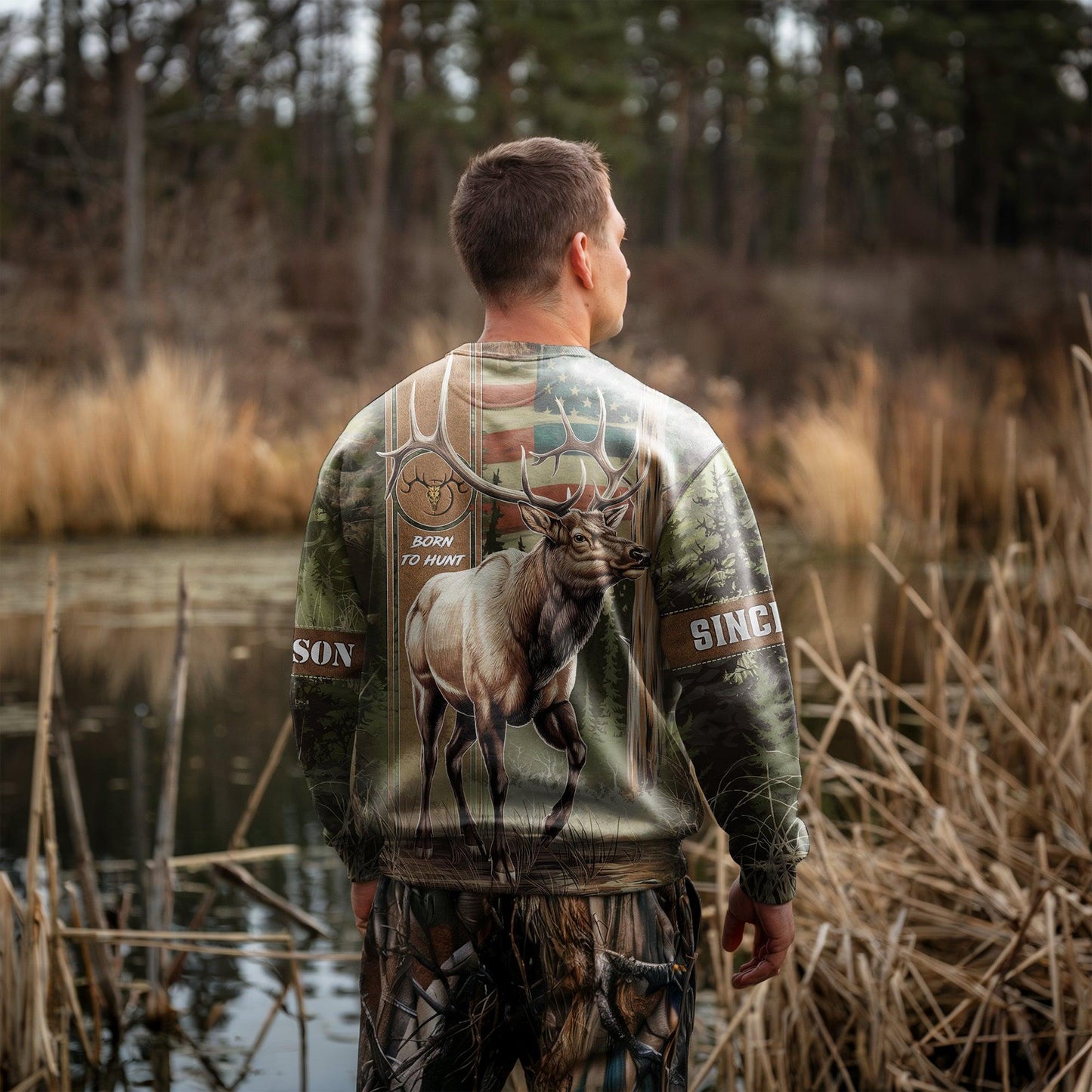 Elk Hunter’s Pride Sweatshirt Personalized - The Deerly