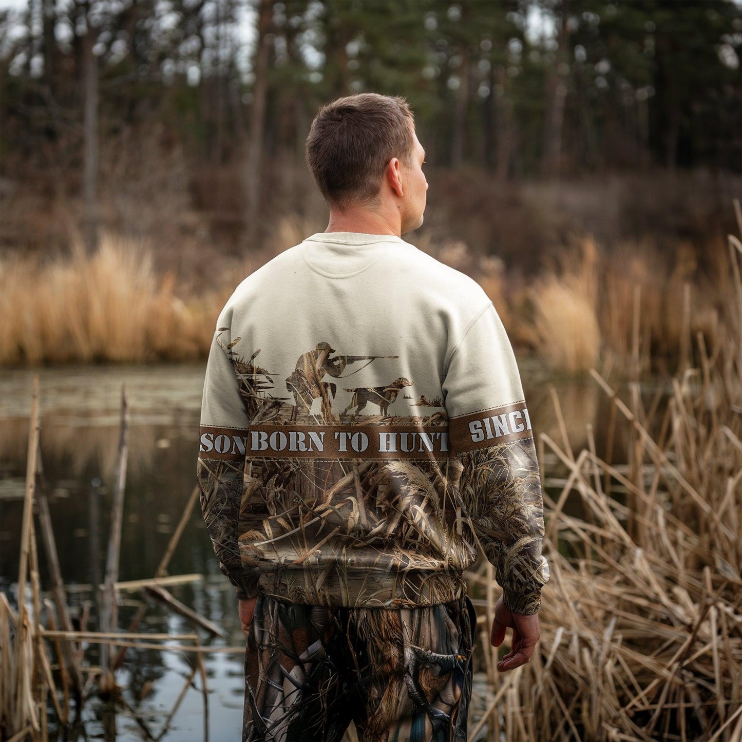 Custom Duck Hunting Camo Sweatshirt - Personalized Outdoor Gear - The Deerly