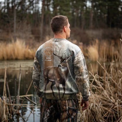 Majestic Buck Hunter Sweatshirt - Forest Collection - The Deerly