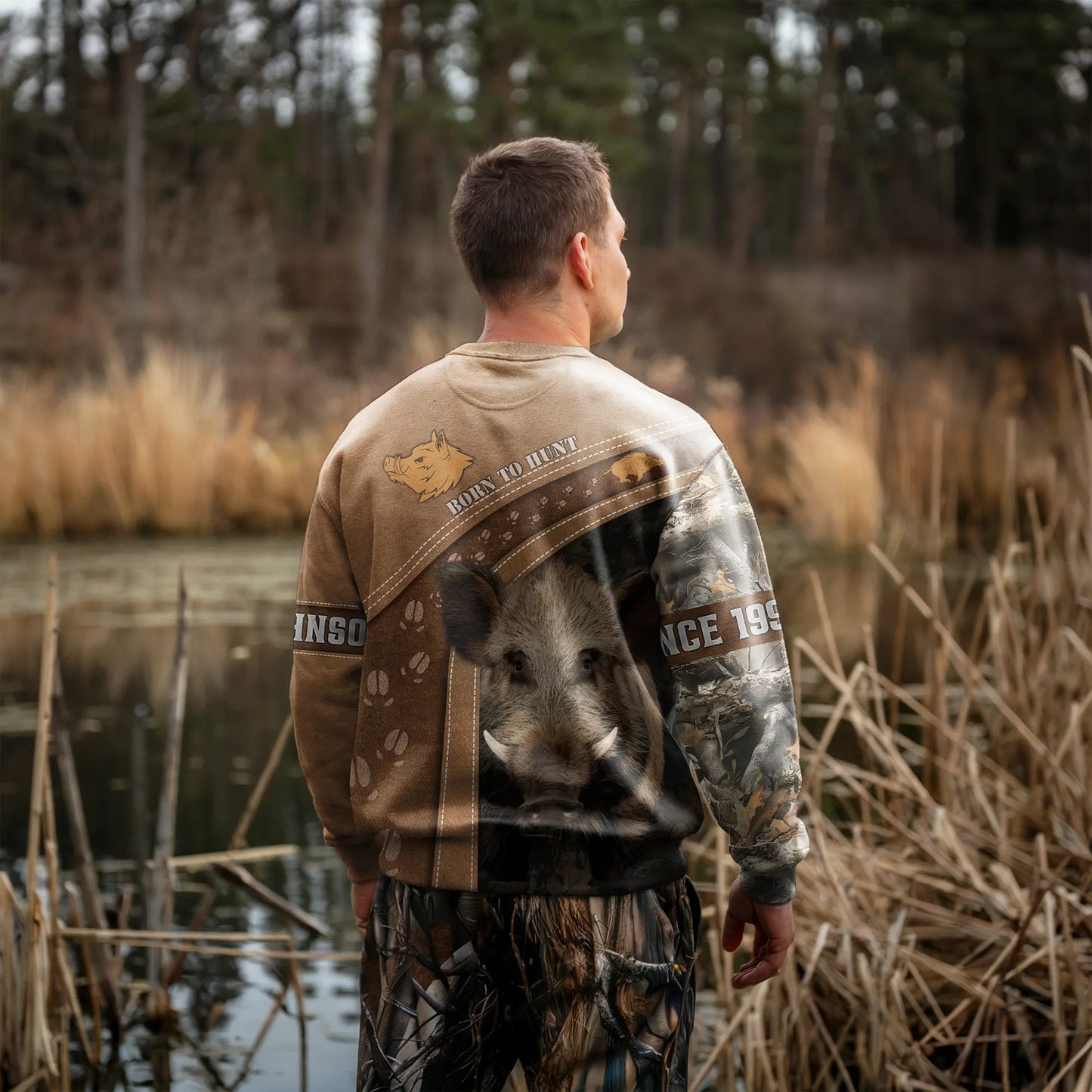 Custom Wild Boar Hunting Sweatshirt – Personalized for Hunters