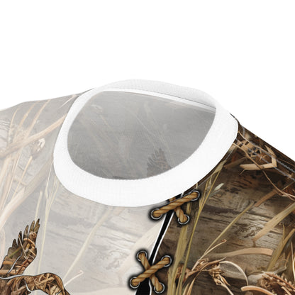 Marsh Camo Waterfowl Hunter Personalized Unisex Cut & Sew Tee