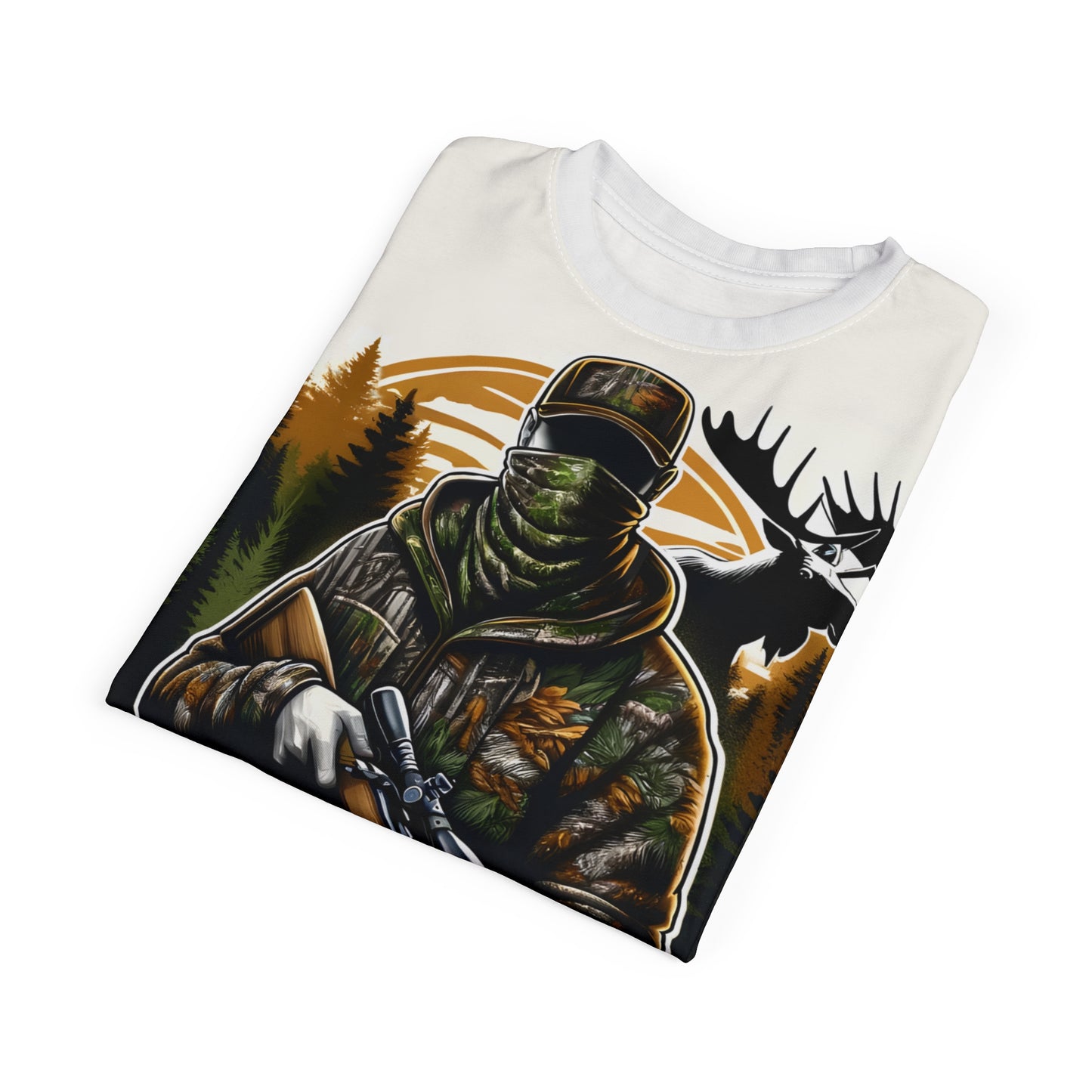 Moose Hunter Blending In Personalized Unisex Cut & Sew Tee
