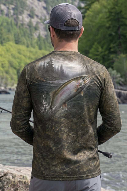 Performance Fishing Long Sleeve - Foggy River Steelhead - TBT85