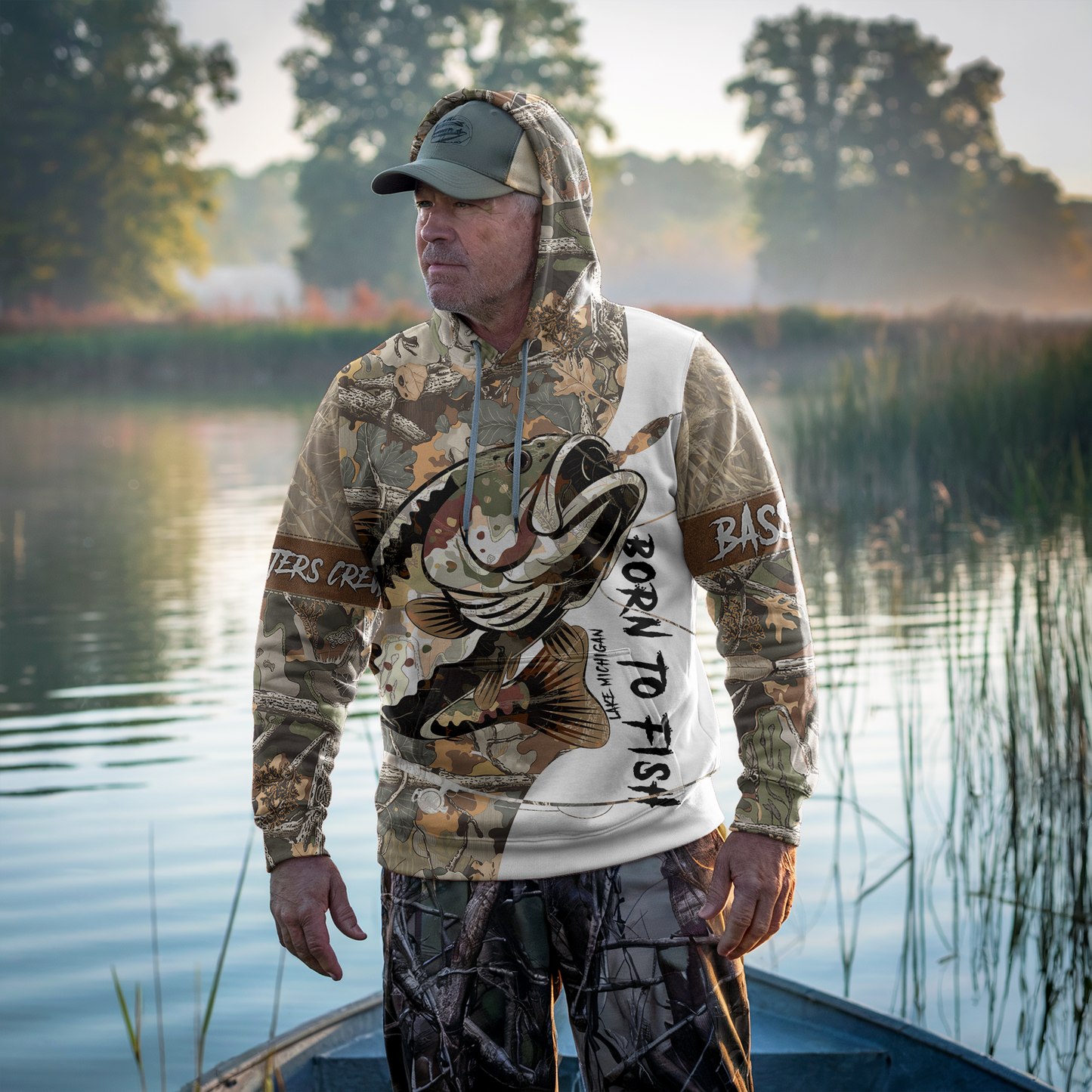 Bass Camo Warrior Personalized Hoodie