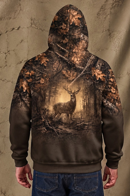 Performance Fleece-Lined Hoodie - Oak Forest Buck