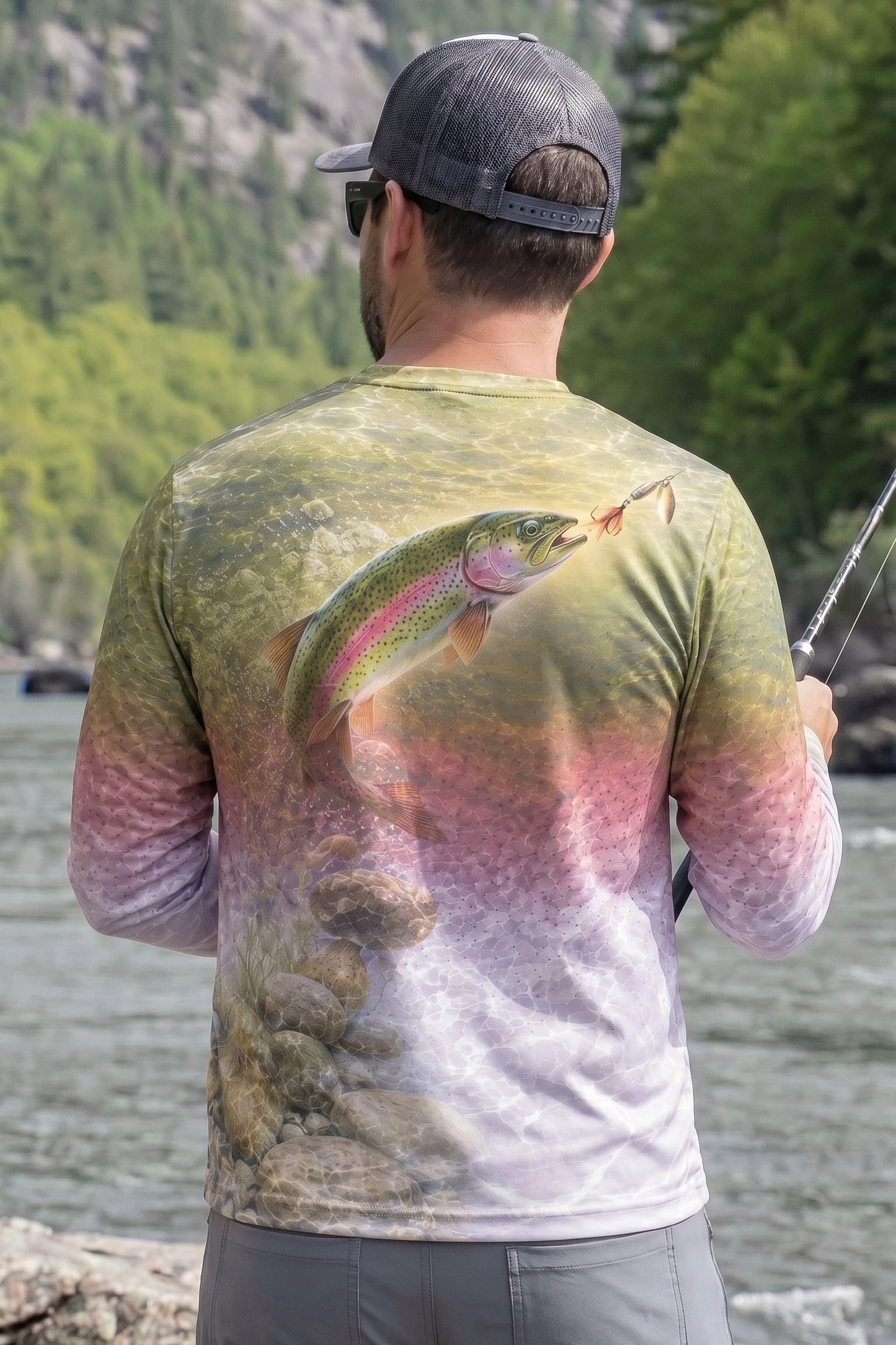 Performance Fishing Long Sleeve - Clearwater Rainbow Trout - TBT82