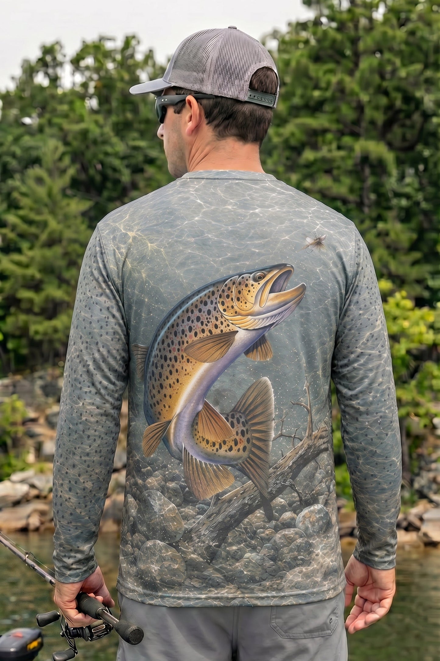 Performance Fishing Long Sleeve - Ozark Current Crown Brown - AOF81