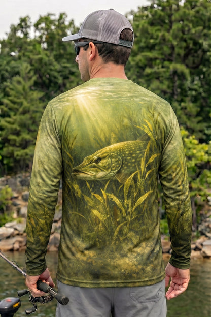 Performance Fishing Long Sleeve - Marsh Pike Ambush - TBT57