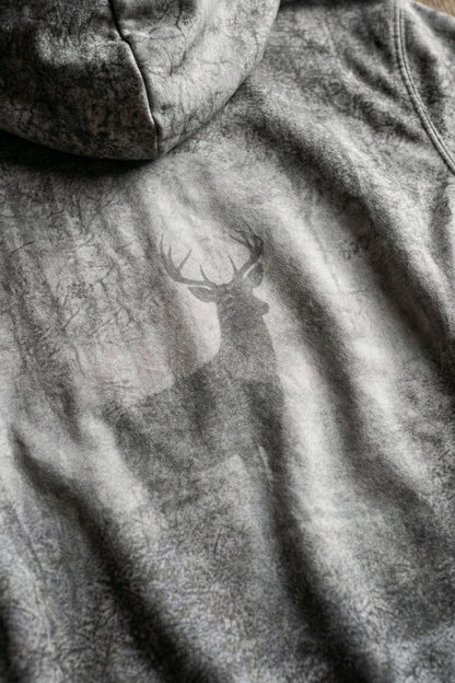 Hunter Fleece Hoodie - Mist Forest Stag – FH4Z