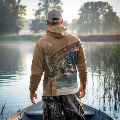 American Spirit Duck Hunting Zip Hoodie - The Deerly