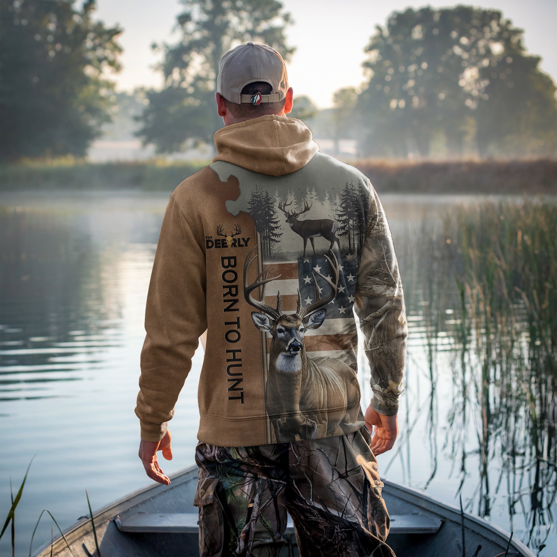 Born to Hunt Zip Hoodie - Deer Hunter Edition - The Deerly