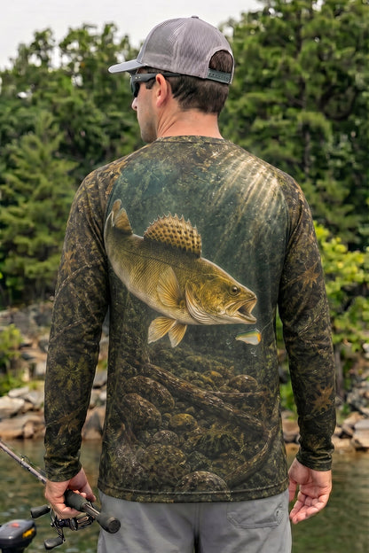 Performance Fishing Long Sleeve - Timber Walleye Hunter - TBT77