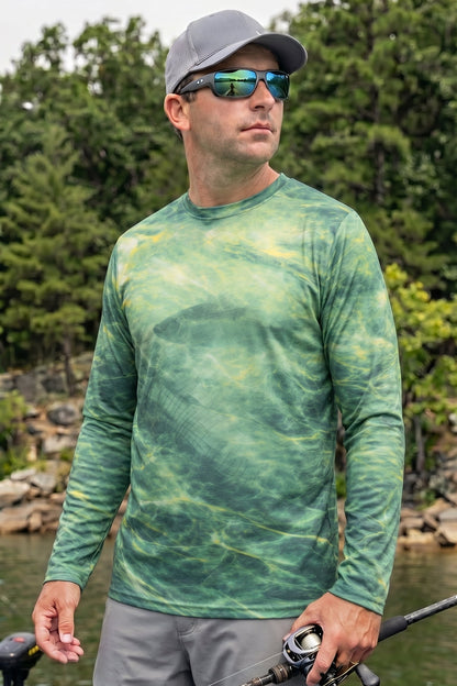 Performance Fishing Long Sleeve - Golden Marsh Bass - TBT46