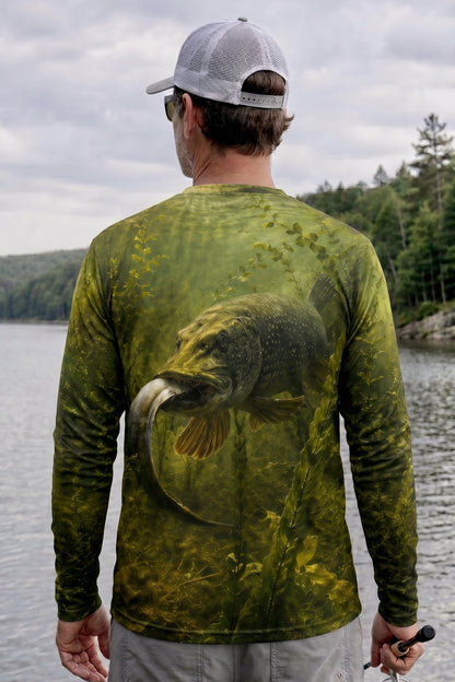 Performance Fishing Long Sleeve - Swamp Pike Green - TBT101