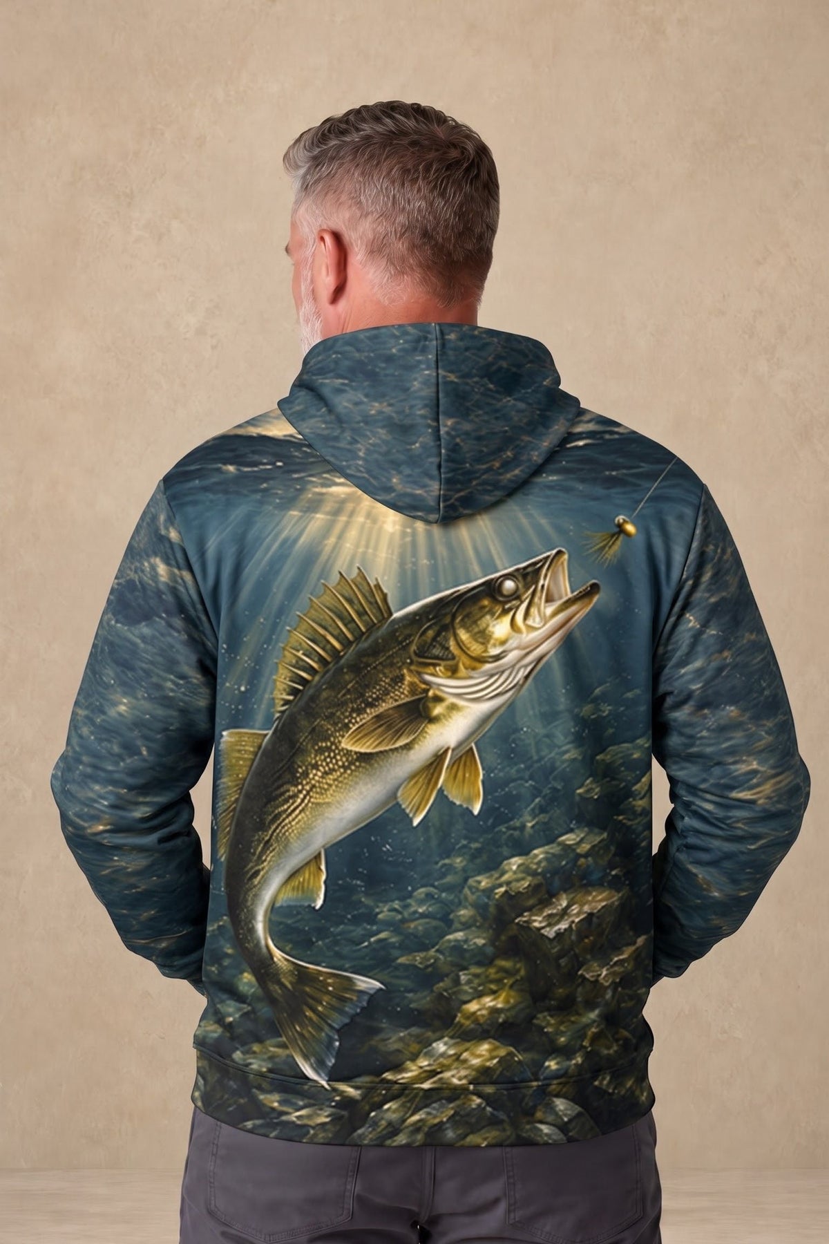 Performance Fleece-Lined Hoodie - Deep Breach Walleye
