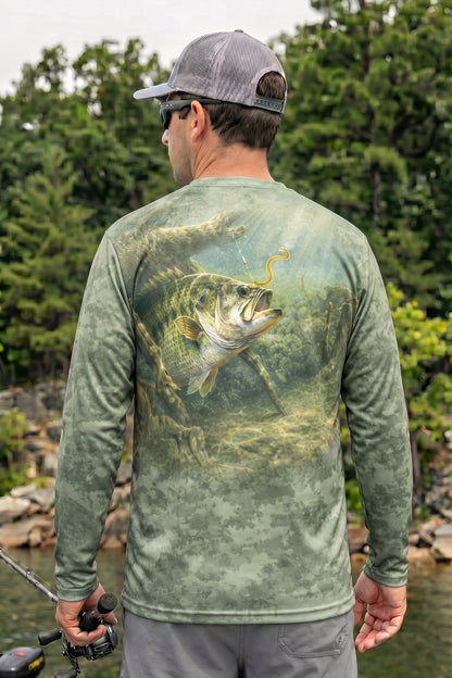 Performance Fishing Long Sleeve - Timber Bass Lure - TBT43