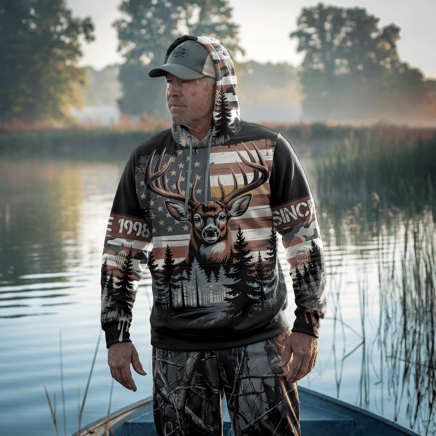 American Whitetail Patriot Personalized Hoodie