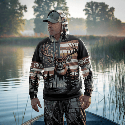 American Whitetail Patriot Personalized Hoodie
