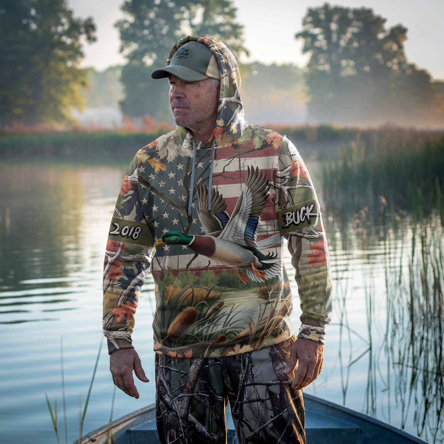 American Mallard Patriot Personalized Hoodie
