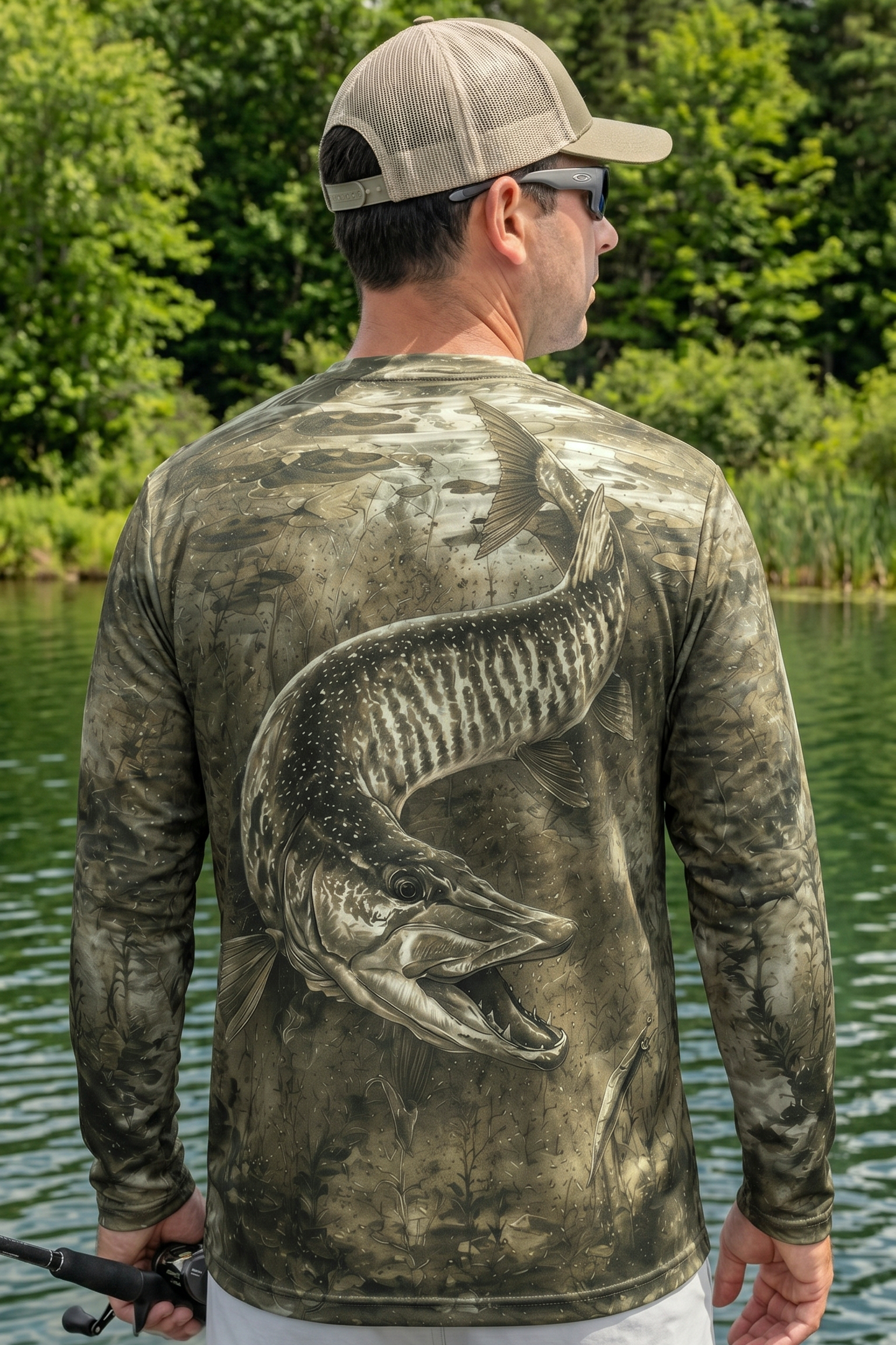 Performance Fishing Long Sleeve - Ghost Reed Musky - AOF34