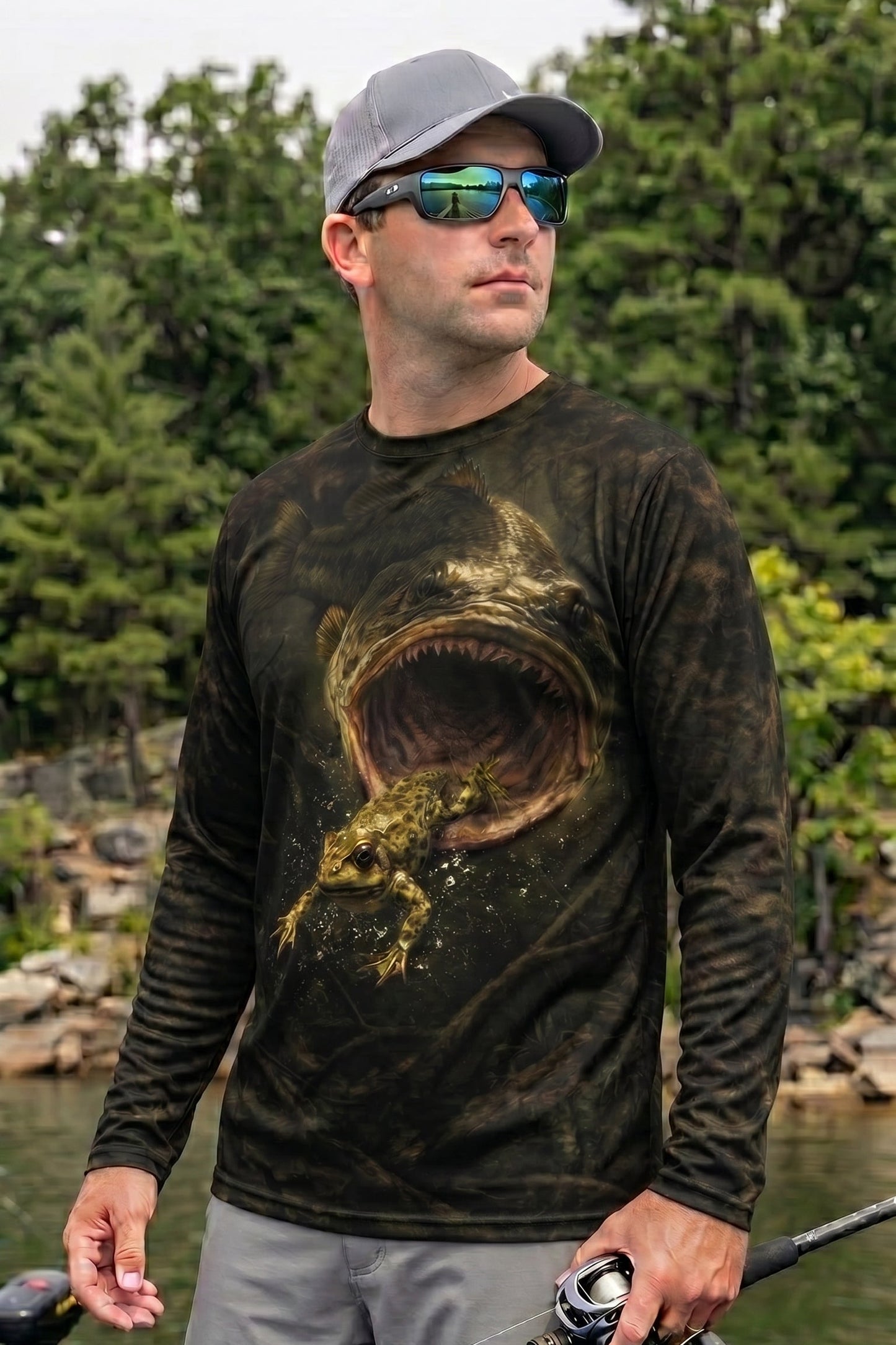 Performance Fishing Long Sleeve - Swamp Bass Predator - TBT56