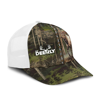 Born to Hunt: The Deerly Elk Camo Trucker Cap