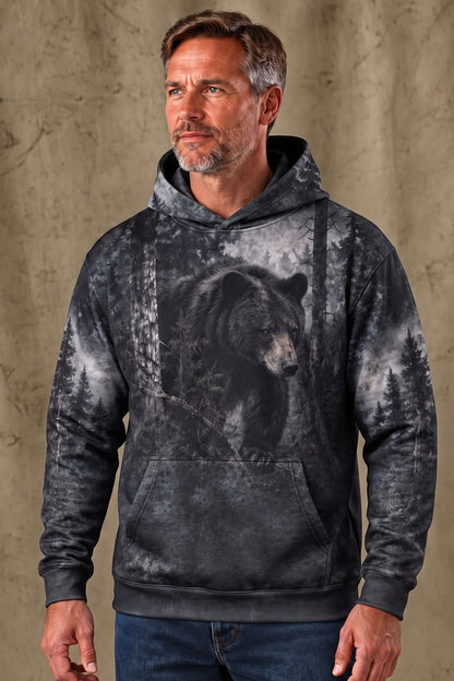 Performance Fleece-Lined Hoodie - Dark Timber Black Bear Stalker
