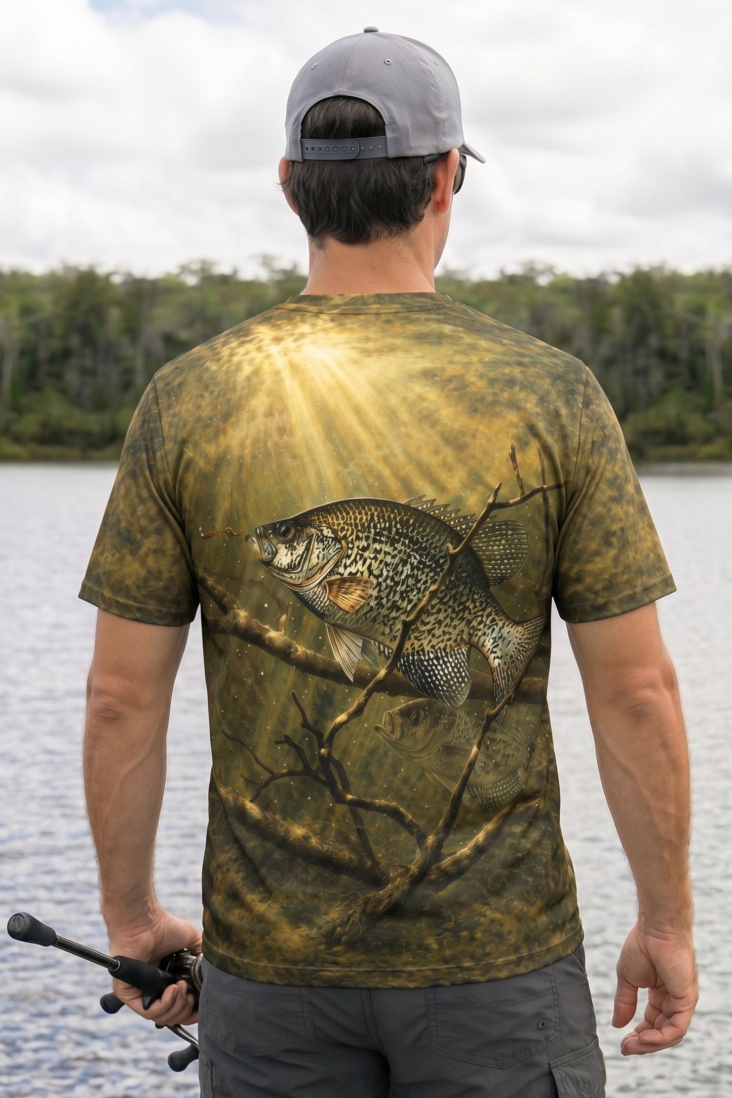 Pro Fishing Short Sleeve - Sunlit Timber Crappie - AOF14