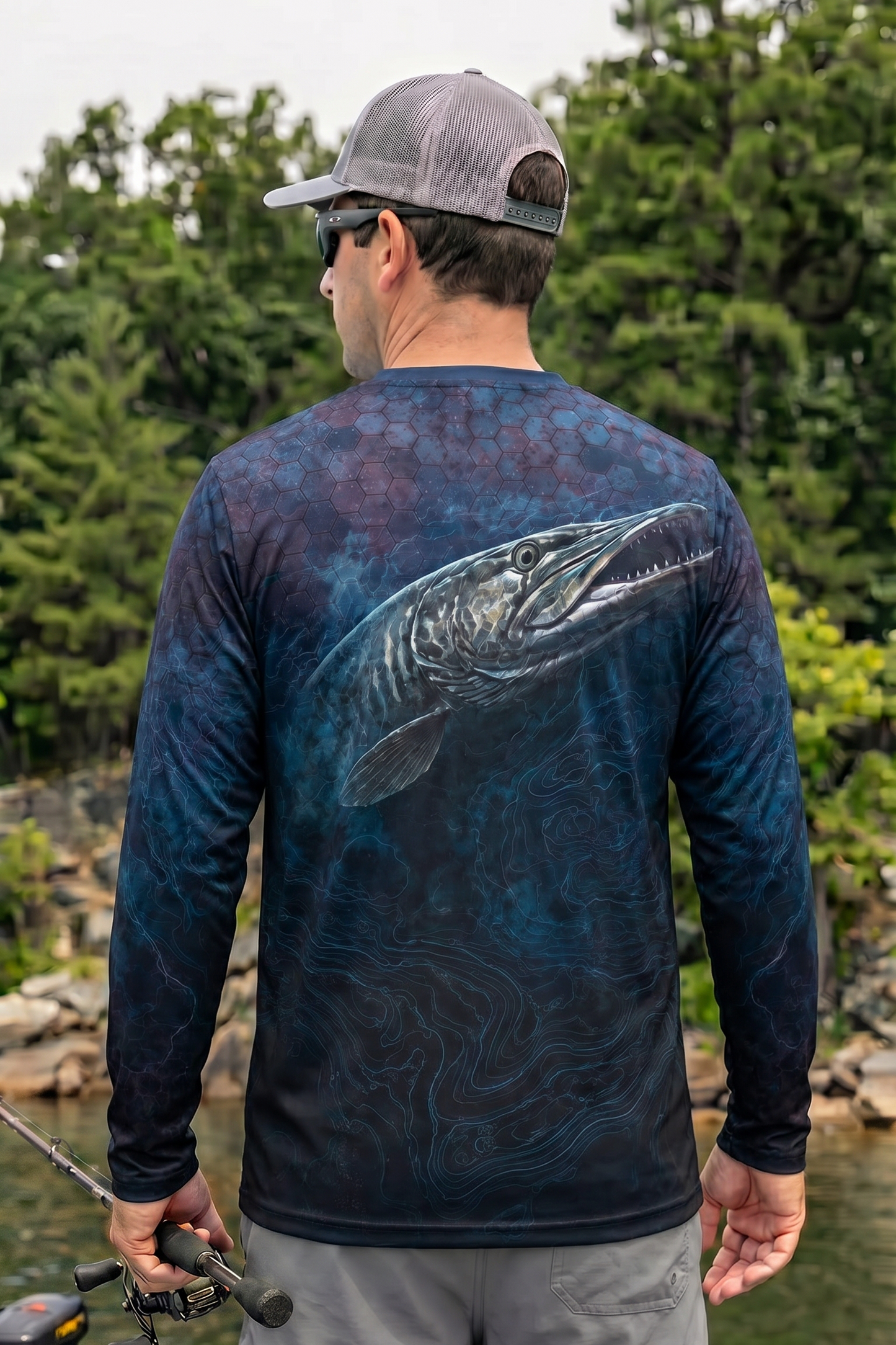 Performance Fishing Long Sleeve - Midnight Depth Muskie - TBT92