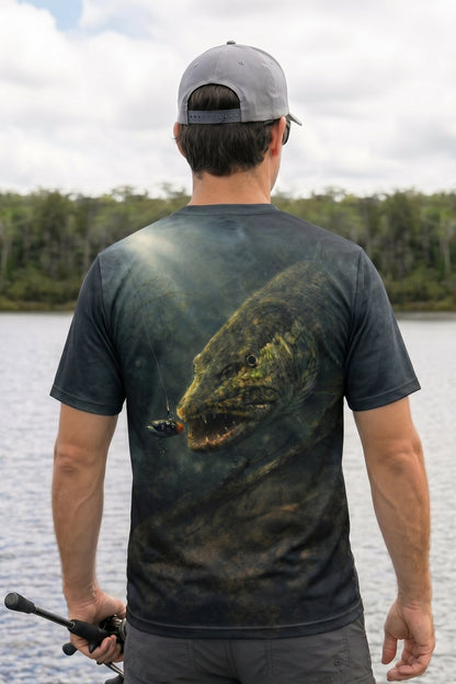 Pro Fishing Short Sleeve - Deep Stealth Pike - AOF13