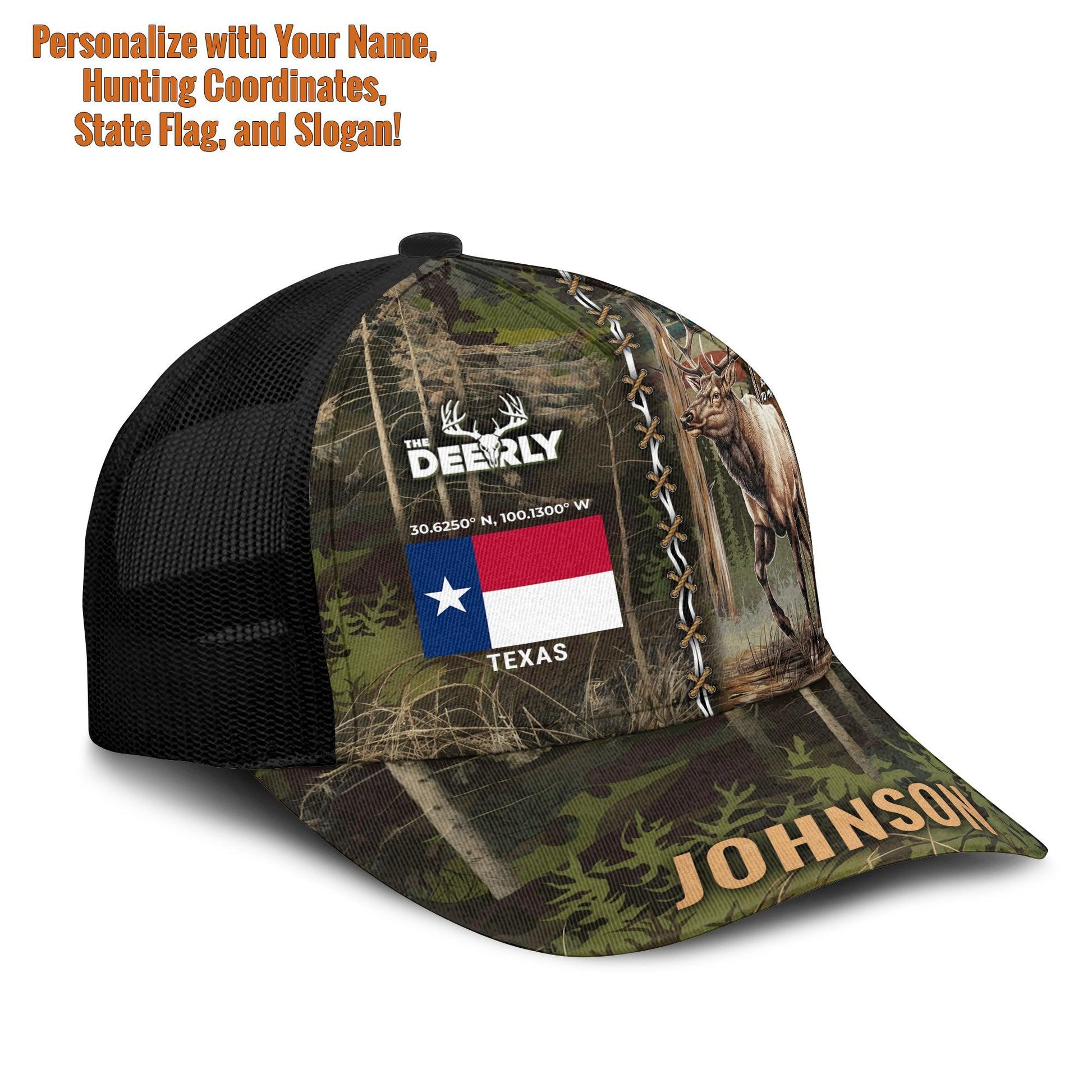 Personalized Elk Hunting Mesh Trucker Cap - The Deerly