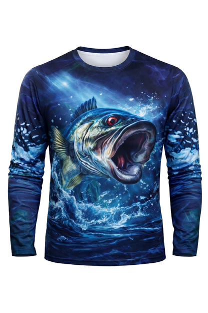Performance Fishing Long Sleeve - Midnight Bass Surge - TBT55
