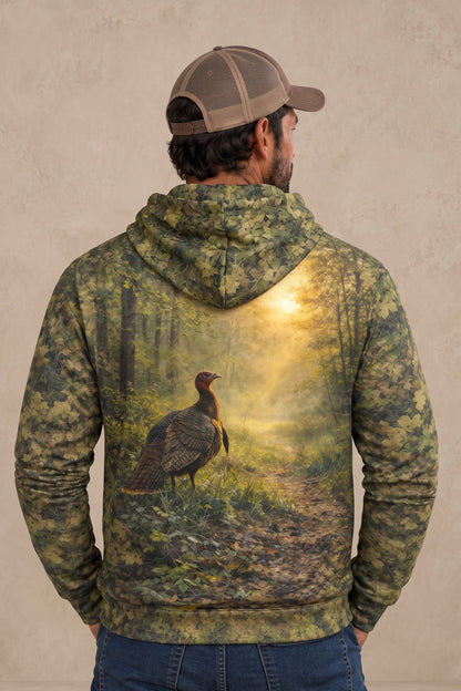 Performance Fleece-Lined Hoodie - Forest Turkey - FD1G