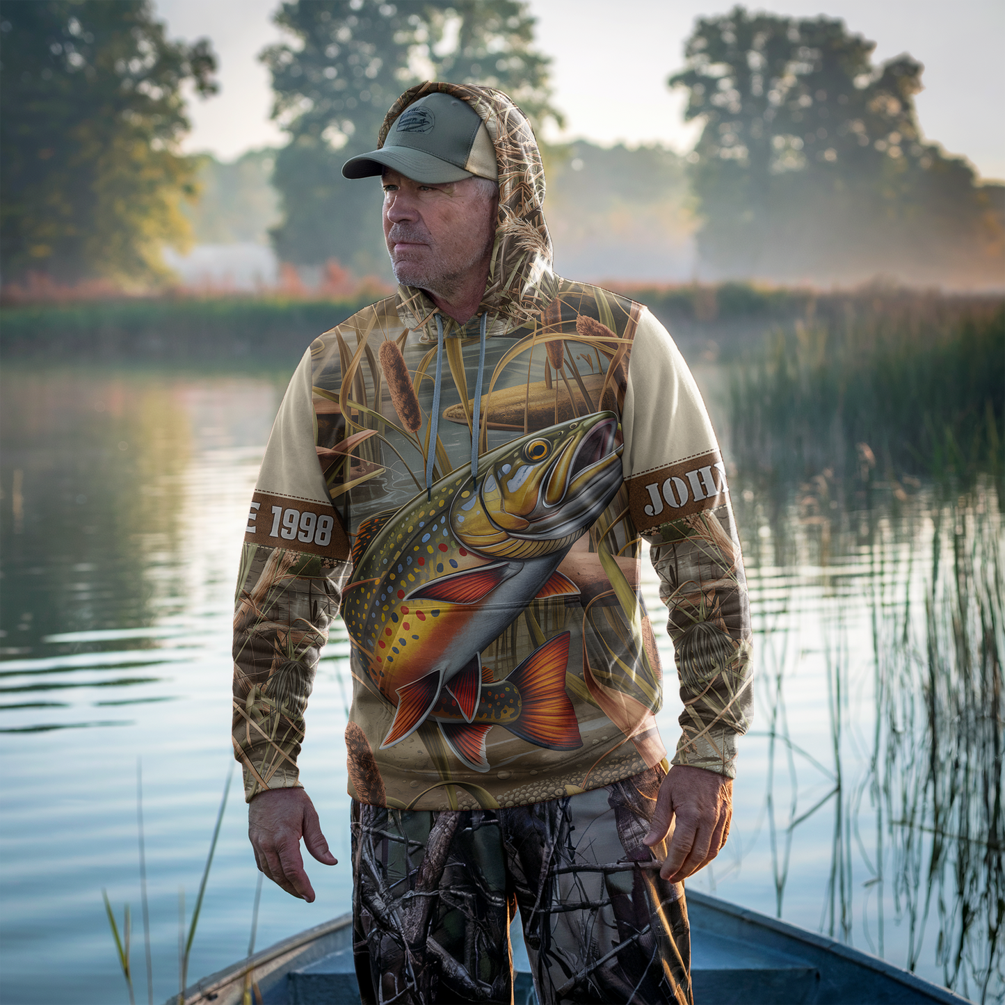 Brook Trout Wilderness Personalized Hoodie