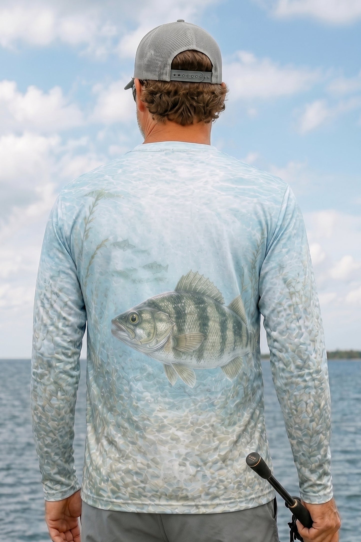 Performance Fishing Long Sleeve - Silver Perch Shoal - AOF10