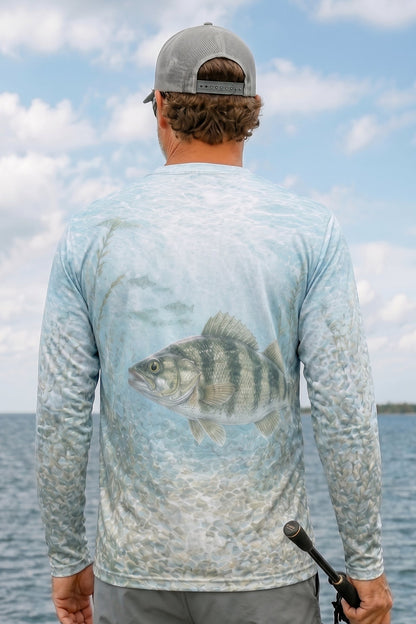 Performance Fishing Long Sleeve - Silver Perch Shoal - AOF10