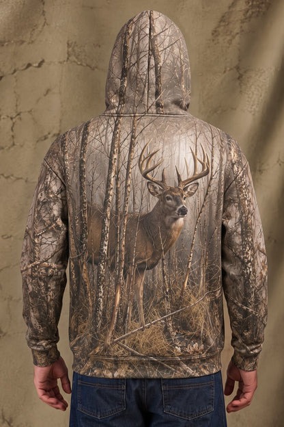 Performance Fleece-Lined Hoodie – Birch Forest Whitetail