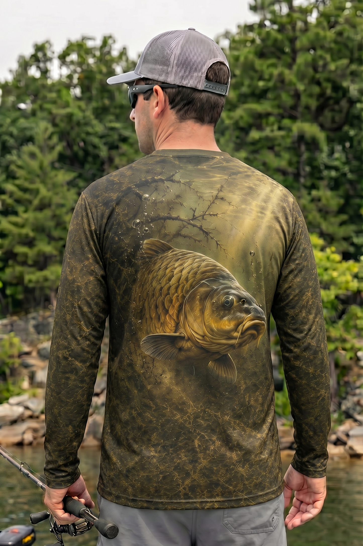 Performance Fishing Long Sleeve - Swamp Mud Carp - TBT89