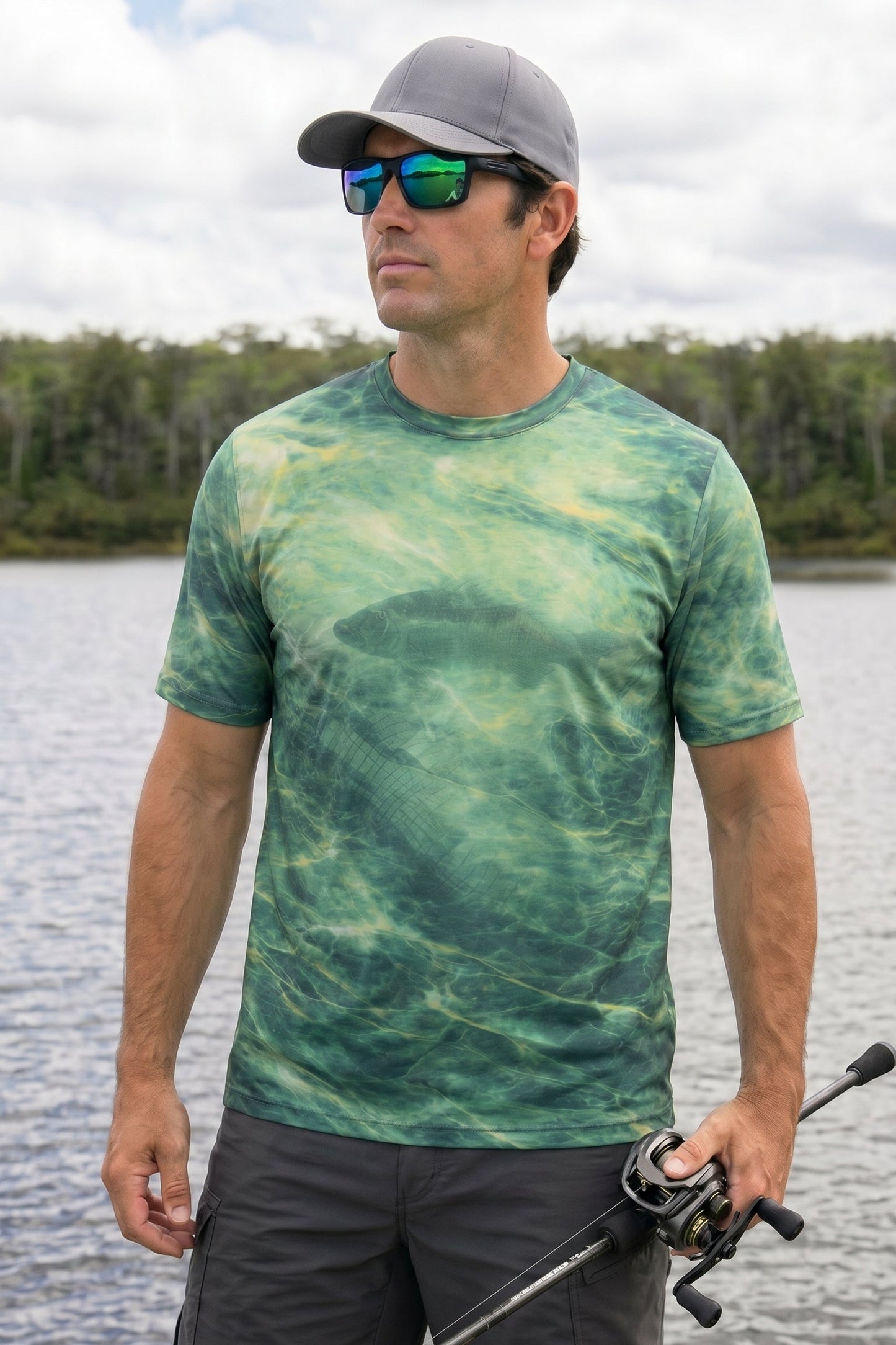 Pro Fishing Short Sleeve - Golden Marsh Bass - AOS22