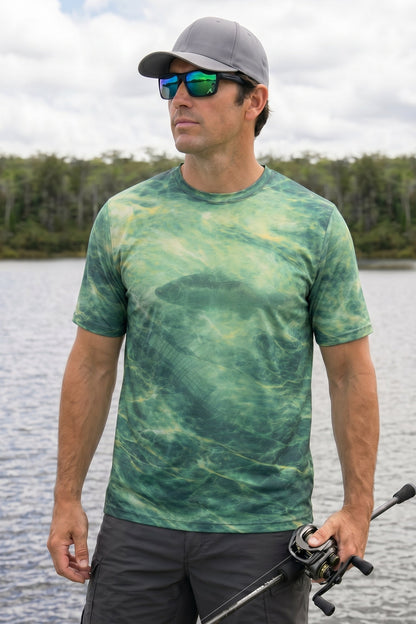 Pro Fishing Short Sleeve - Golden Marsh Bass - AOS22