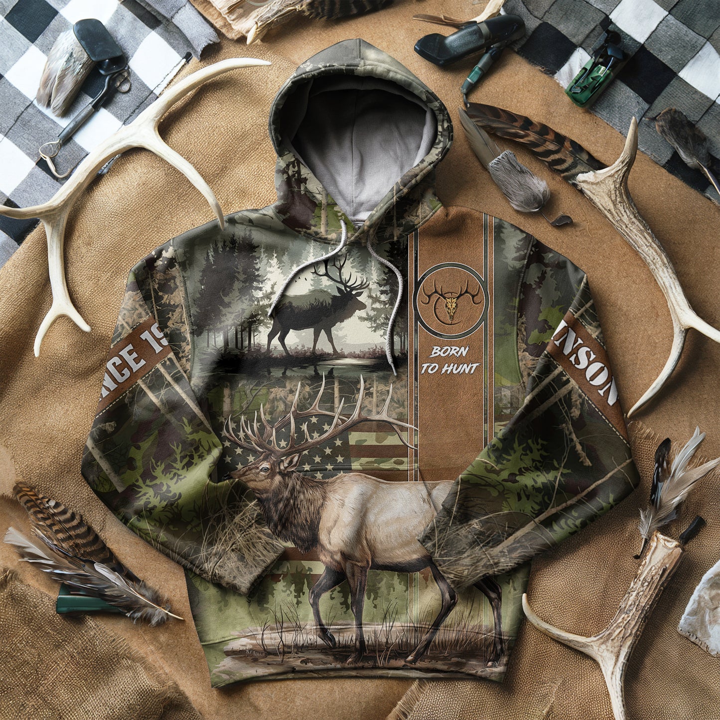 Elk Mastery Hunt Hoodie Personalized - The Deerly