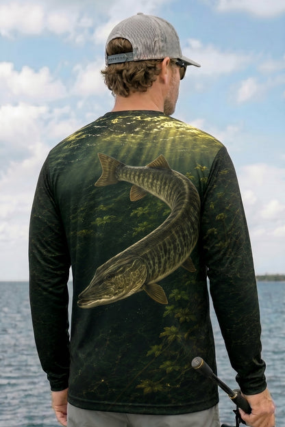 Performance Fishing Long Sleeve - Green Weed Musky - TBT112