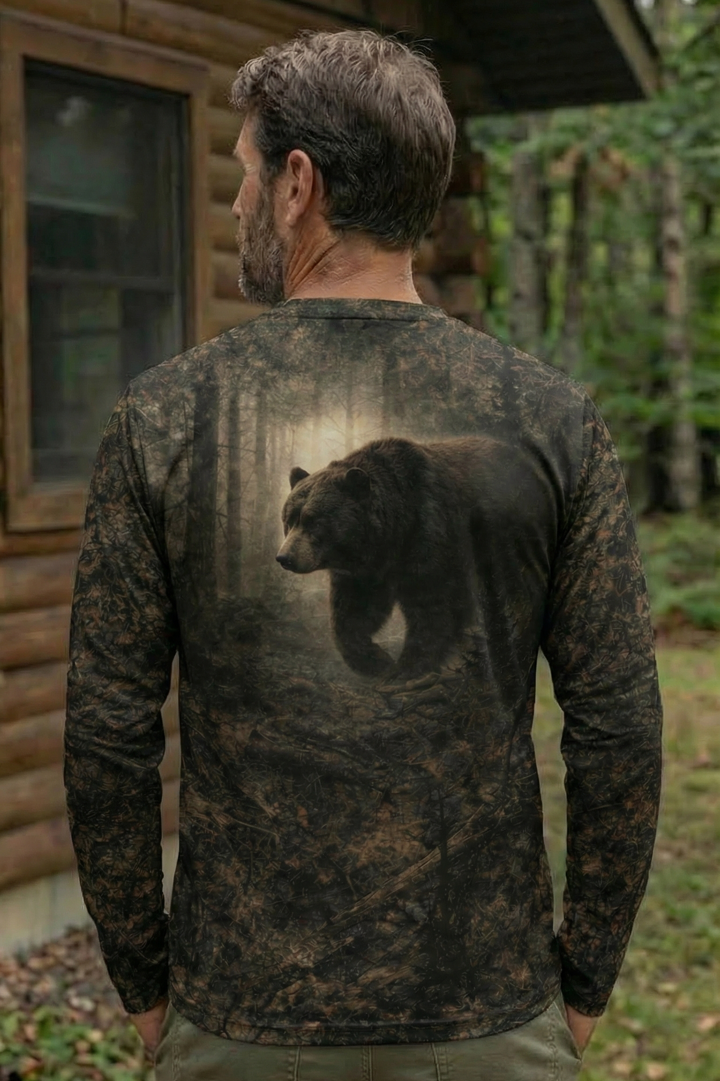 Performance Hunting Long Sleeve - Forest Bear Fog - TBT31