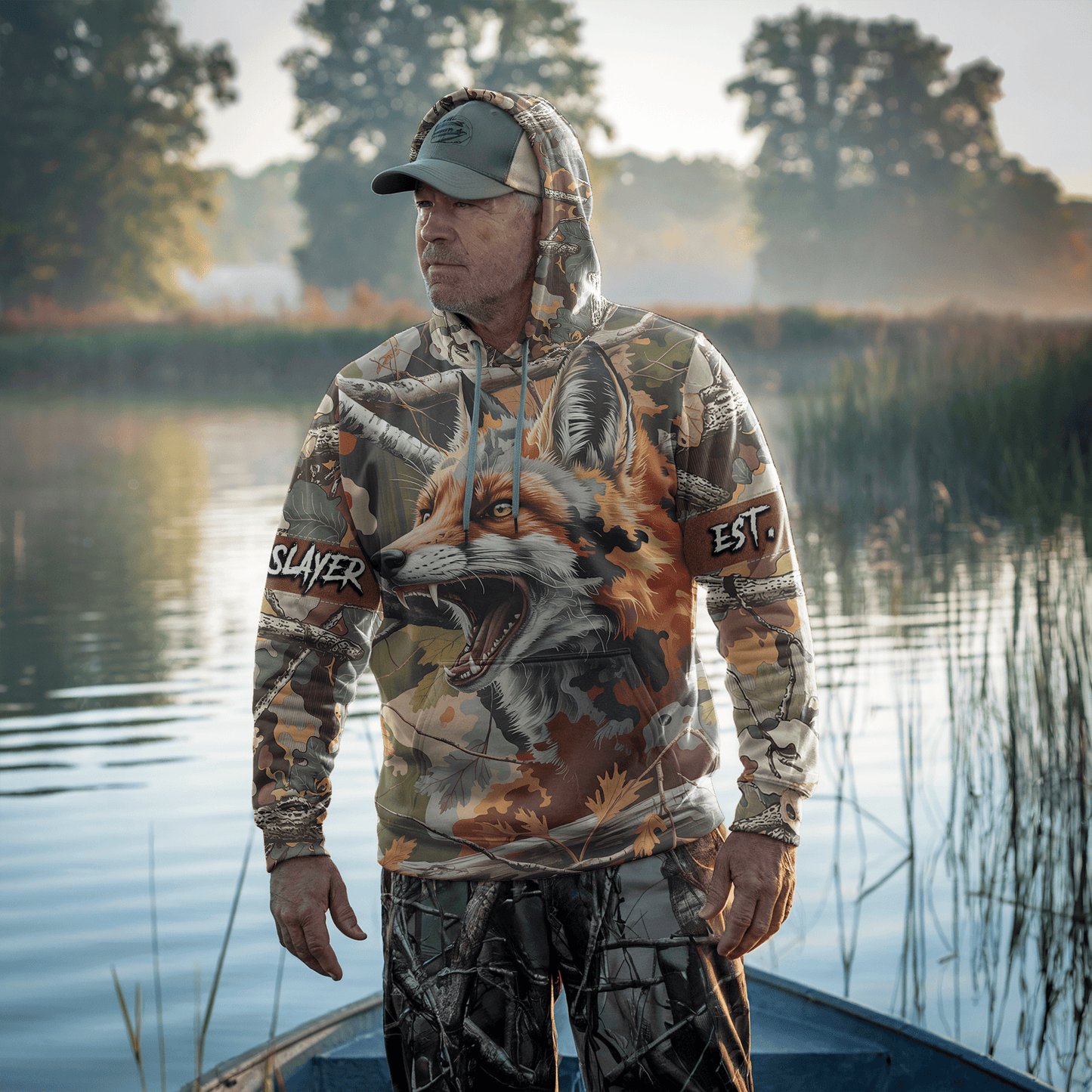 Red Fox Predator Camo Personalized Hoodie